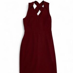 Lulu's Burgundy Cutout Dress